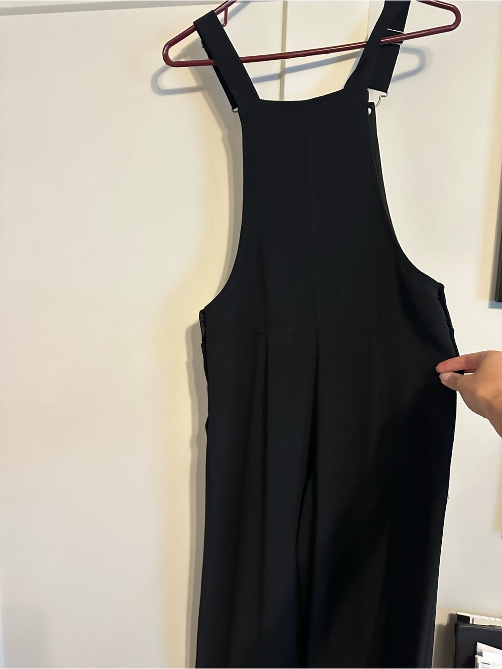 Xhilaration Black Wide-Leg Overalls Jumpsuit - Picture 3 of 5